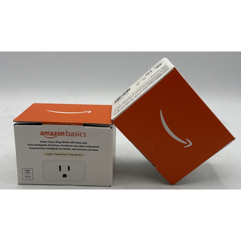 4 Amazon Basics Smart‎ Plugs, Works with Alexa Only, 2.4 Ghz Wi-Fi No Hub Needed